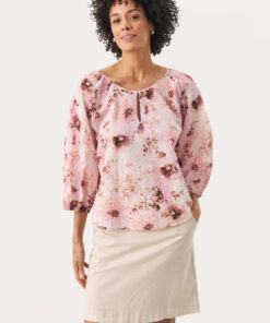 Part Two RaduniPW Top  Pink Nectar Scattered Flower