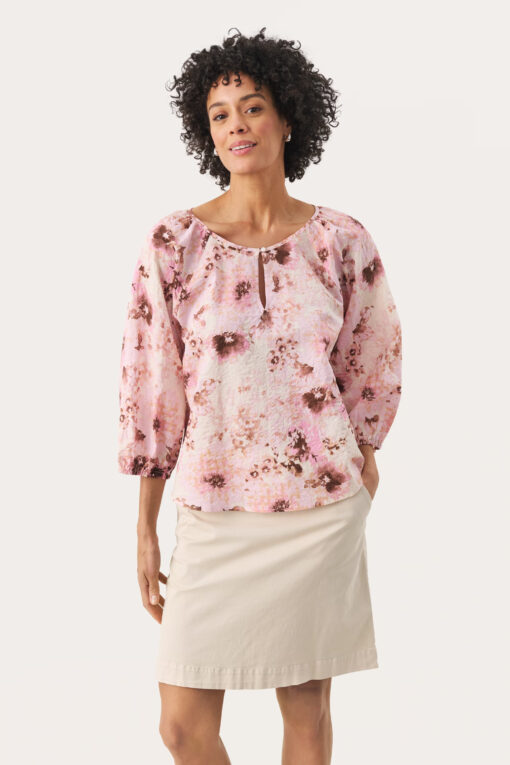 Part Two RaduniPW Top  Pink Nectar Scattered Flower