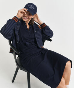 Gant Woman SS Pique Polo Dress Evening Blue