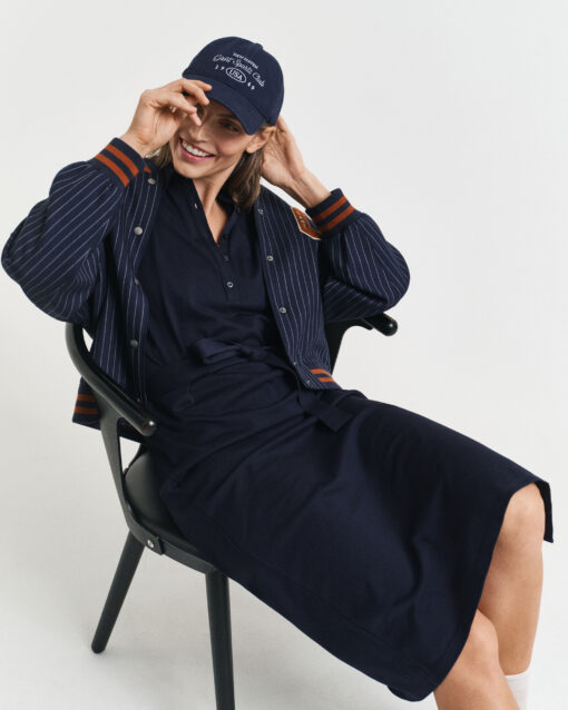 Gant Woman SS Pique Polo Dress Evening Blue