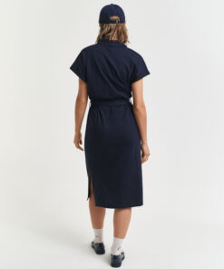 Gant Woman SS Pique Polo Dress Evening Blue