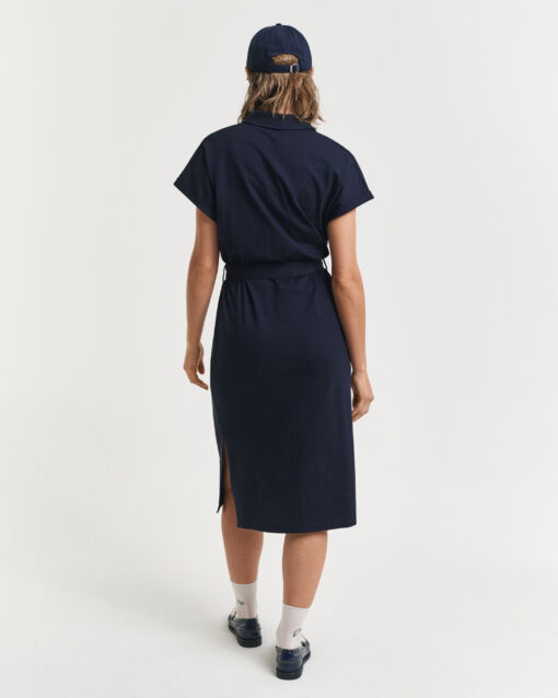 Gant Woman SS Pique Polo Dress Evening Blue