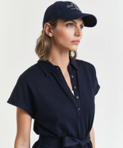 Gant Woman SS Pique Polo Dress Evening Blue