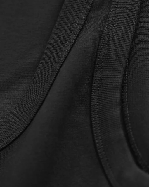 Gant Woman Midi Jersey Woven Combo Dress Black