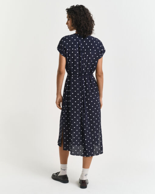 Gant Woman Dot Print Caftan Dress Evening Blue