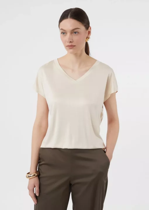 Comma, T-shirt Beige