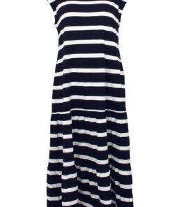 STI Joy Stripe Tricot Dress Dark Blue/Milk