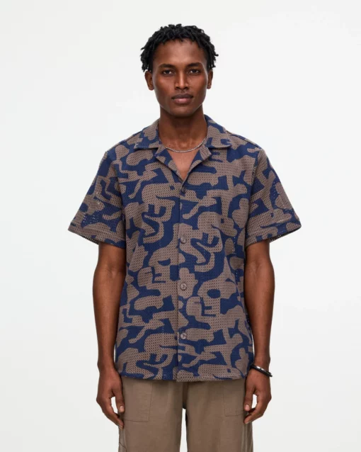 OAS Puzzlotec Cuba Net Shirt Morel