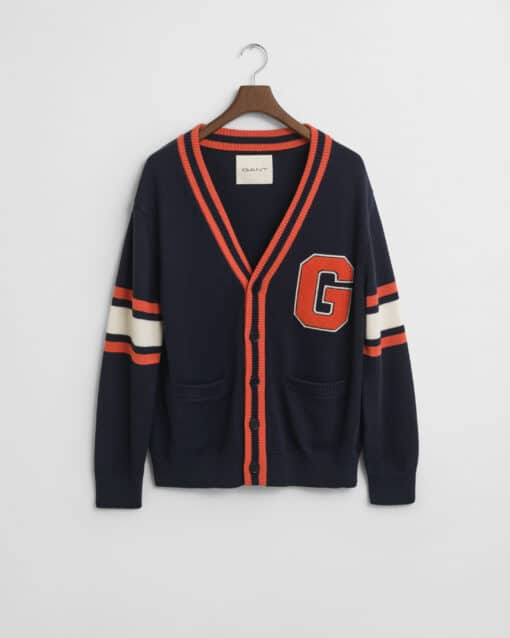 Gant G-badge Cardigan Evening Blue