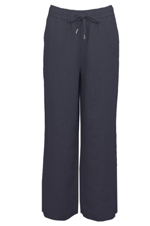 STI Elvi Linen Pants Dark Blue