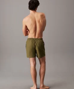 Calvin Klein Medium Drawstring Swim Shorts - Intense Power Burnt Olive