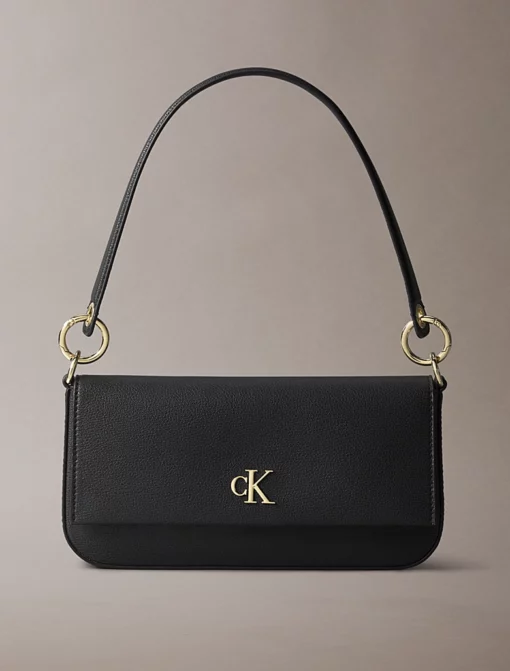 Calvin Klein Minimal Monogram Shoulder Pouch Black