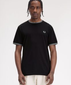 Fred Perry Twin Tipped T-shirt Black/Silver Blue
