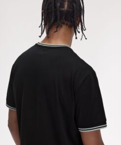 Fred Perry Twin Tipped T-shirt Black/Silver Blue