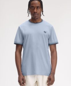 Fred Perry Twin Tipped T-shirt Light Smoke/Petrol Blue