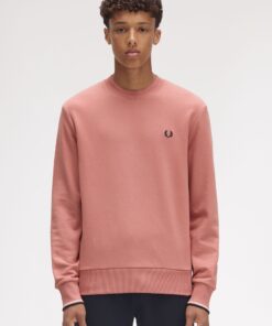 Fred Perry Crew Neck Sweatshirt Putty Pink