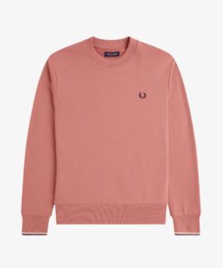Fred Perry Crew Neck Sweatshirt Putty Pink