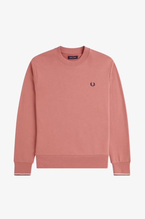 Fred Perry Crew Neck Sweatshirt Putty Pink