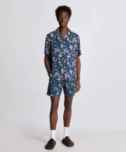 Lyle & Scott Botanical Garden Print Swim Shorts Dark Navy