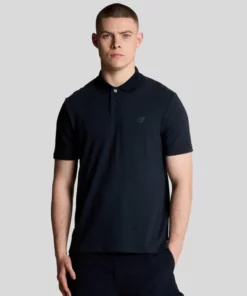 Lyle & Scott Jacquard Sovereign Polo Shirt Midnight Navy