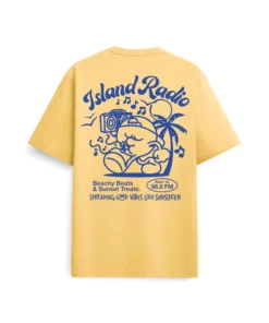 On Vacation Island Radio T-shirt Yellow