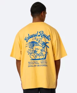 On Vacation Island Radio T-shirt Yellow