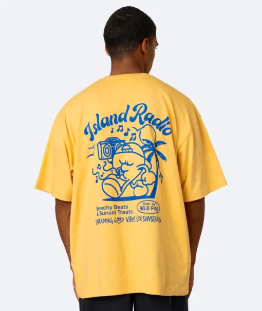 On Vacation Island Radio T-shirt Yellow