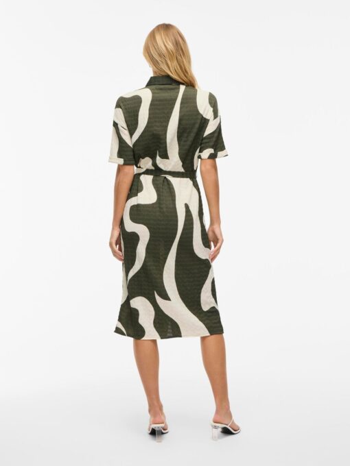 Vizeya Zera Midi Shirt Dress Deep Depths