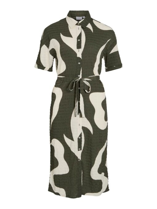 Vizeya Zera Midi Shirt Dress Deep Depths