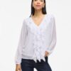 Viane Frill Top Snow White