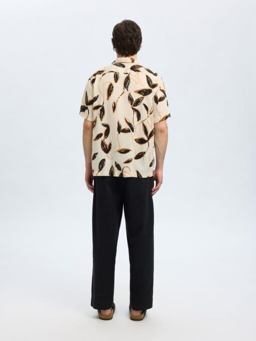 Slhregnoa Mix Resort Shirt Egret