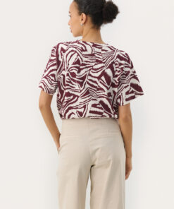 Part Two NahidPW T-shirt Tawny Port Animal Print