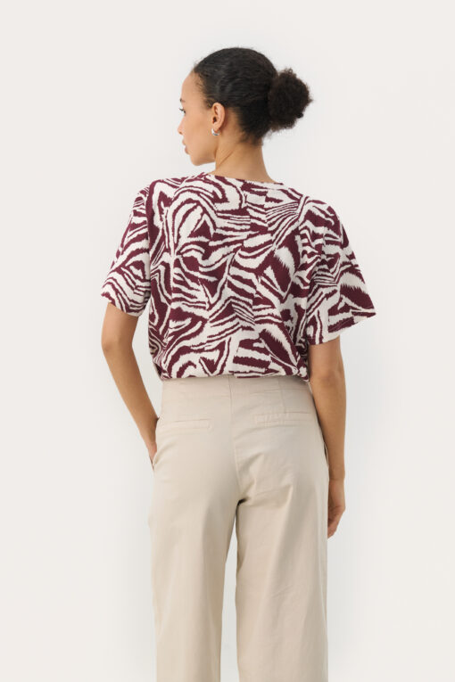 Part Two NahidPW T-shirt Tawny Port Animal Print