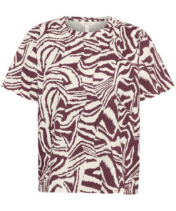Part Two NahidPW T-shirt Tawny Port Animal Print