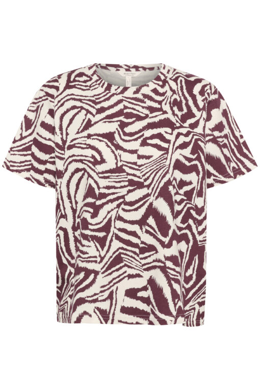 Part Two NahidPW T-shirt Tawny Port Animal Print