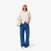 Lacoste V Neck Cotton Cardigan Angora Pink
