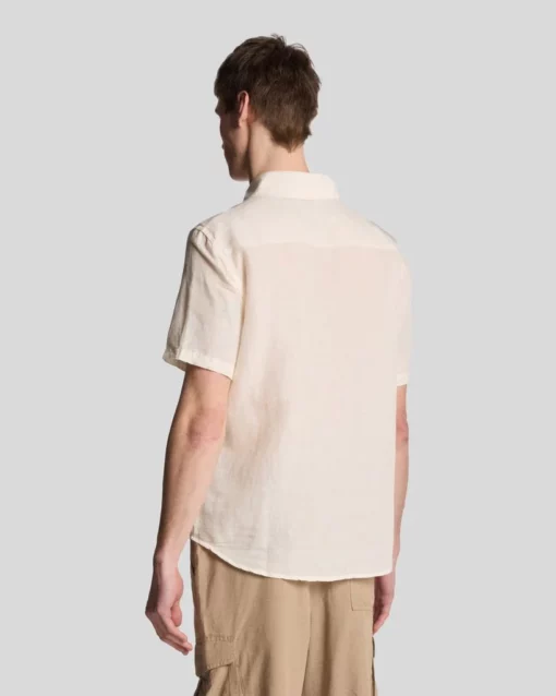 Lyle & Scott Hemp Short Sleeve Shirt Natural