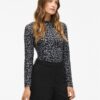 Vileoa High Neck Top Glacier Gray