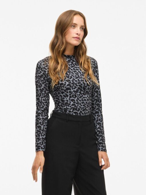 Vileoa High Neck Top Glacier Gray