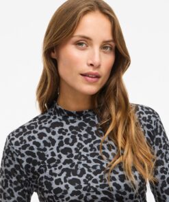 Vileoa High Neck Top Glacier Gray