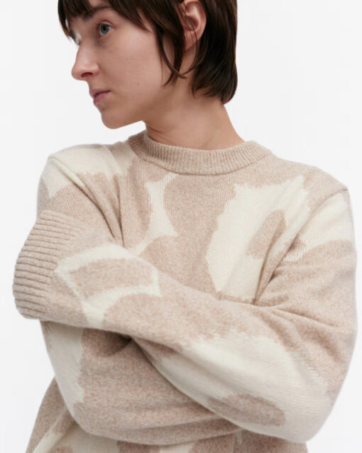 Marimekko Aatto Unikko Pullover Beige, Offwhite