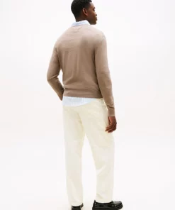 Tommy Hilfiger Pima Cotton Cashmere Crew Neck Coastal Taupe Heather