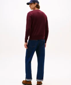 Tommy Hilfiger Pima Cotton Cashmere Crew Neck Deep Burgundy