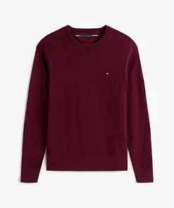Tommy Hilfiger Pima Cotton Cashmere Crew Neck Deep Burgundy