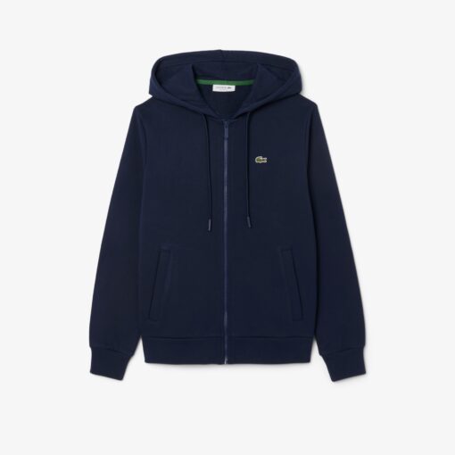 Lacoste Zipped Fleece Hoodie Women Midnight Blue