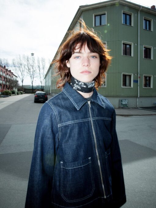 Nudie Jeans Anja Workwear Denim Jacket Dark Blue