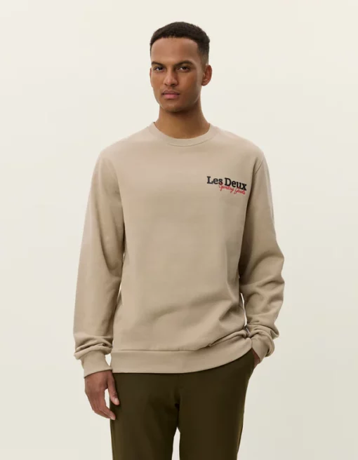 Les Deux Racing Sweatshirt Dark Sand
