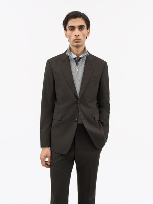 Tiger of Sweden Justin Slim-Fit Wool Jacket Dark Brown