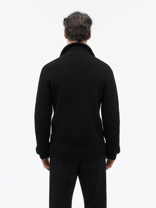 Tiger of Sweden Niall Zip-Up Wool Cardigan Black