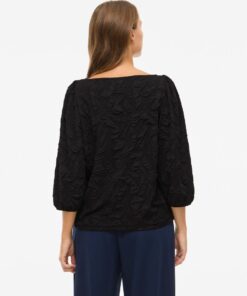 Videvera Boatneck Top Black Beauty
